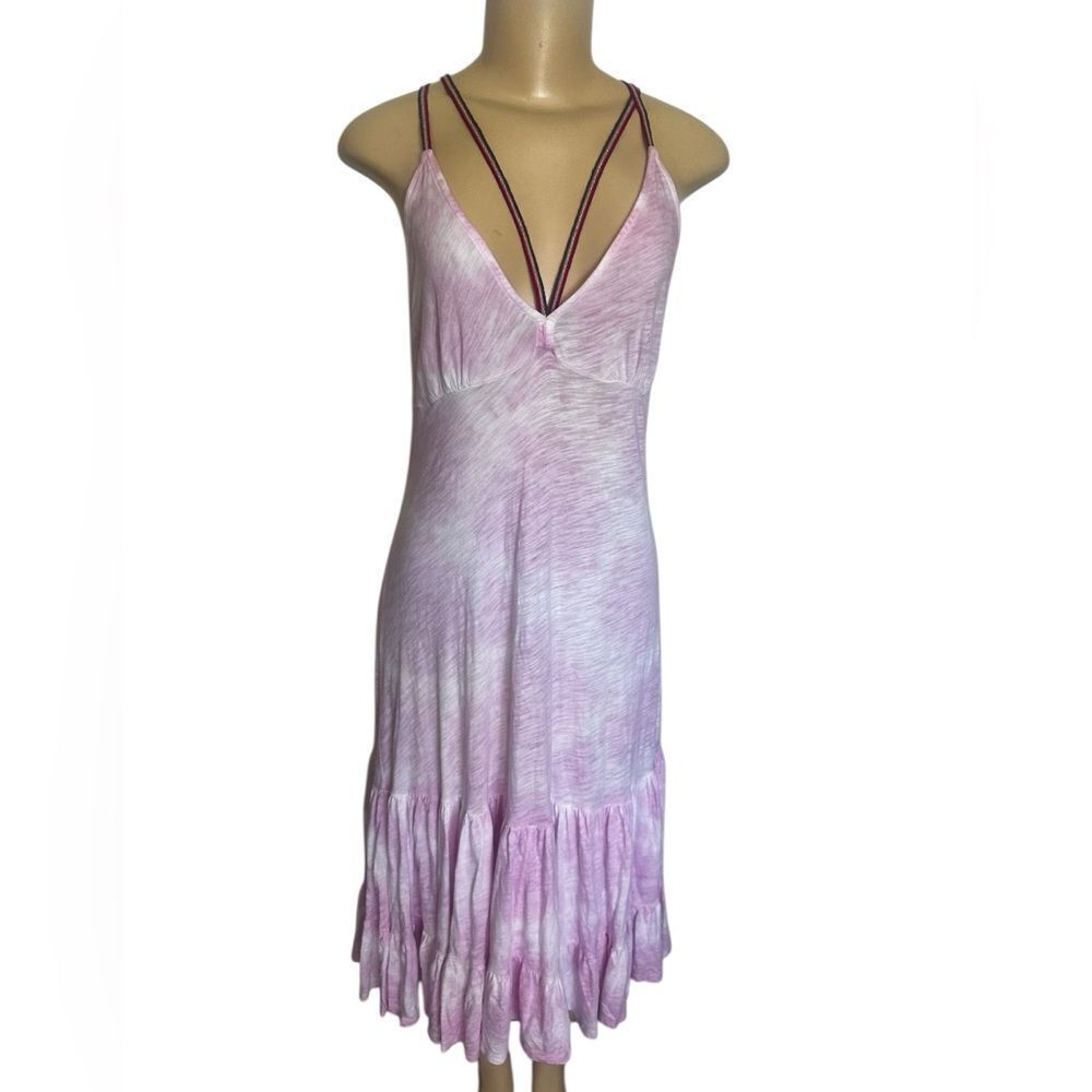 Pitusa Strappy MIDI Dress tie dye pink standard medium large xl - Picture 3 of 8